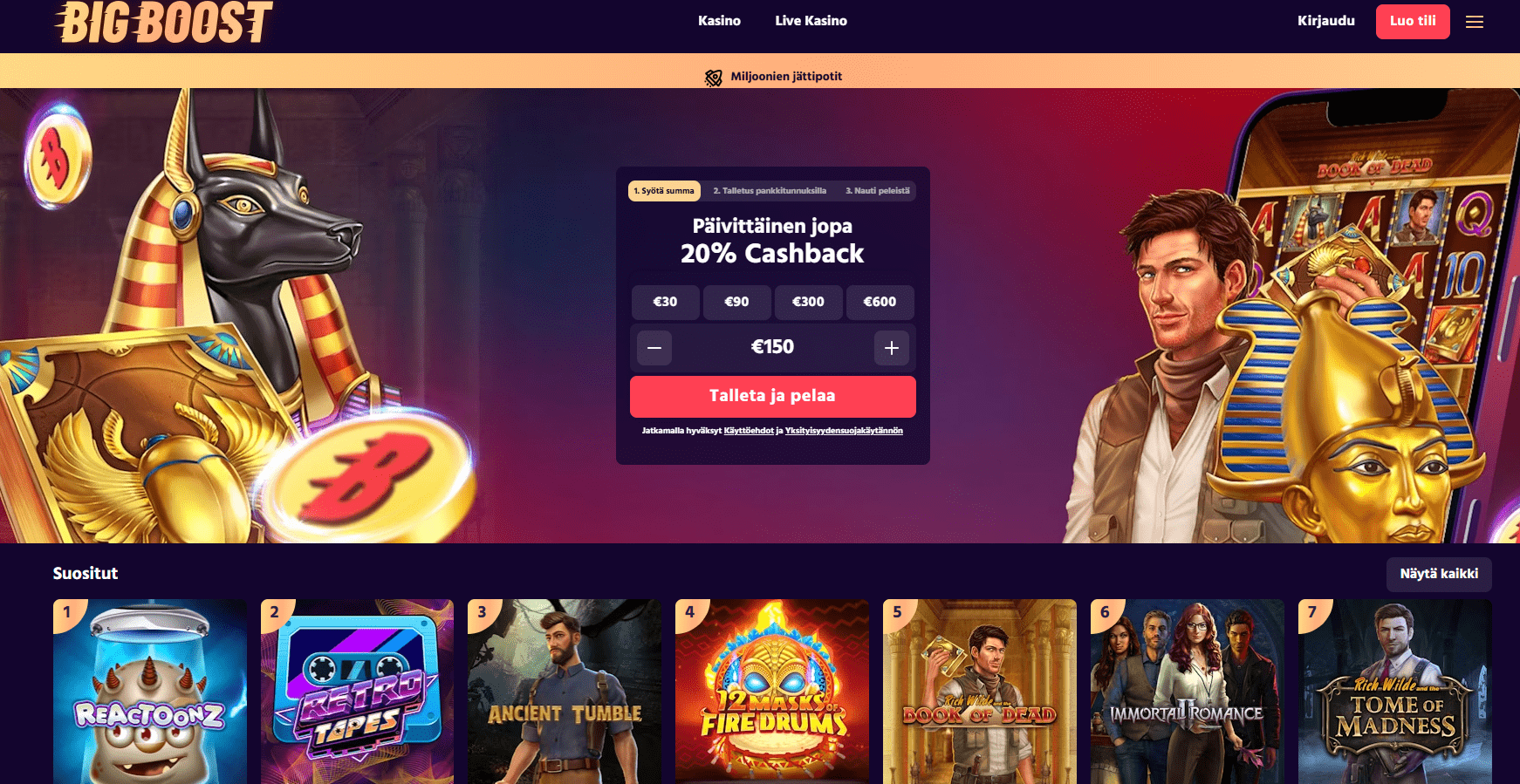 activate Big Boost Casino monthly bonus banner